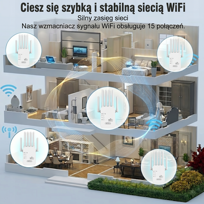 Bostech Rozszerzacz Zasięgu WiFi+