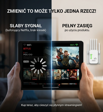 Bostech Rozszerzacz Zasięgu WiFi+